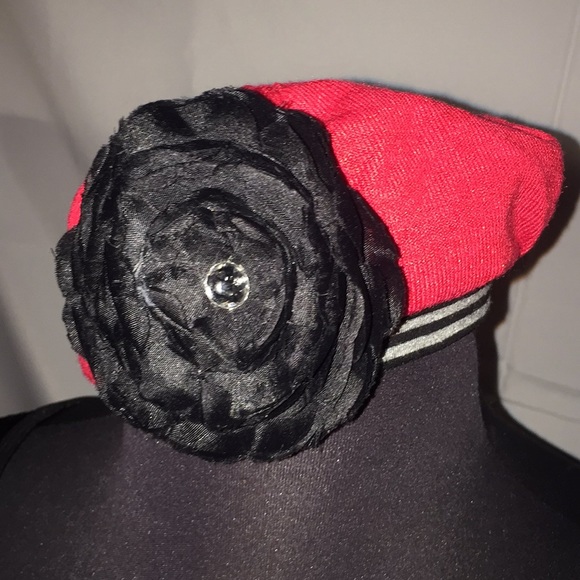 black baby red hat